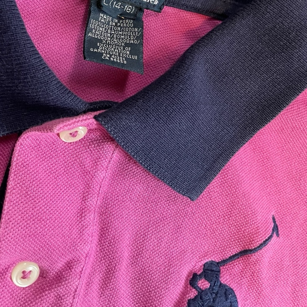 Polo Ralph Lauren big Pony Polo Shirt pinkish purple size 14-16 boy - Picture 7 of 11